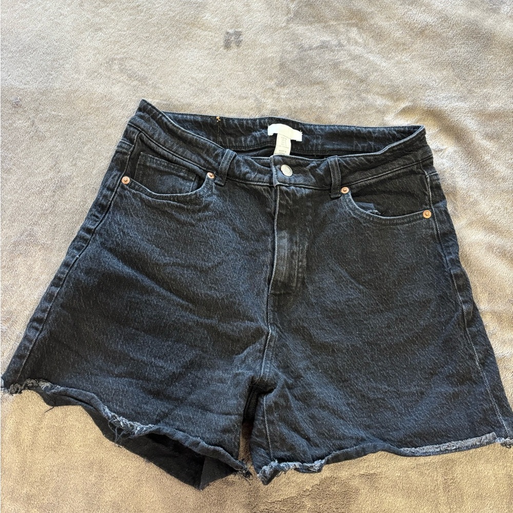 Women's Black Denim Shorts